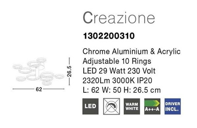 Lampa L-CREAZIONE Ø62 x 50 X 26,5 cm