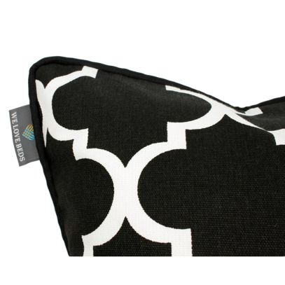 Poduszka dekoracyjna z wkładem Clover Black 60 x 60 cm  We Love Beds