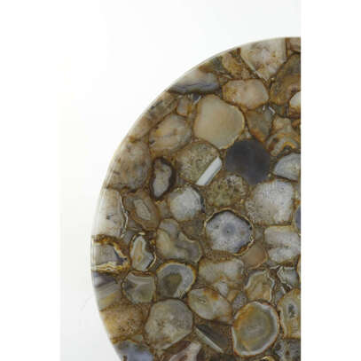 Stół kawowy   55x55x45 cm RICKERD agate+antique bronze